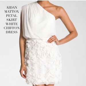 Aidan Mattox One Shoulder Petal Dress